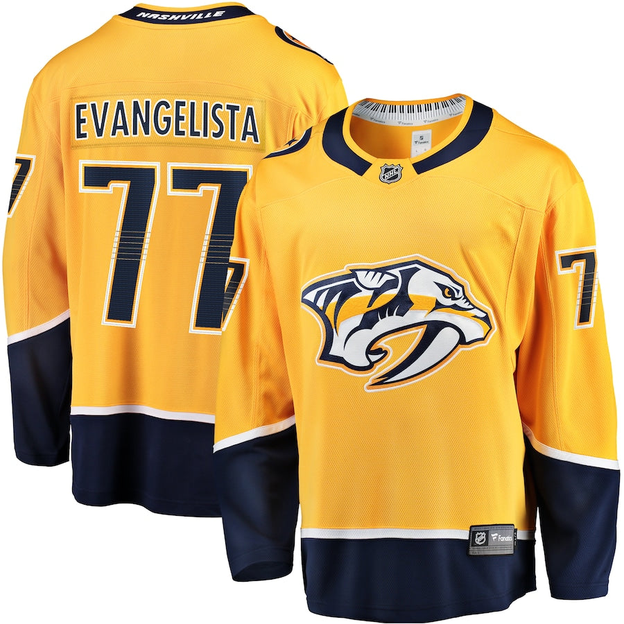 Luke Evangelista Nashville Predators Premier Breakaway Jersey - Gold