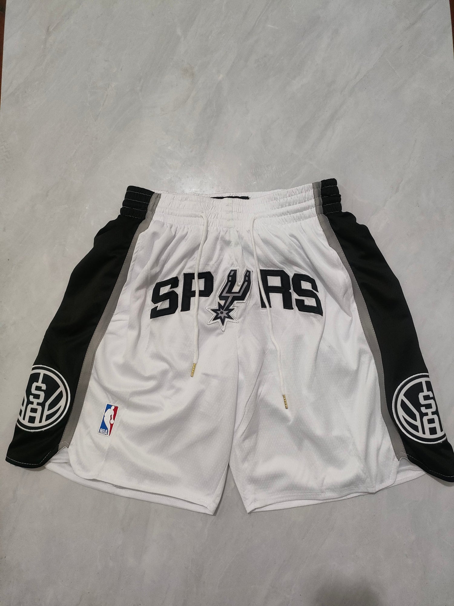 JUST DON San Antonio Spurs White Pocket Shorts