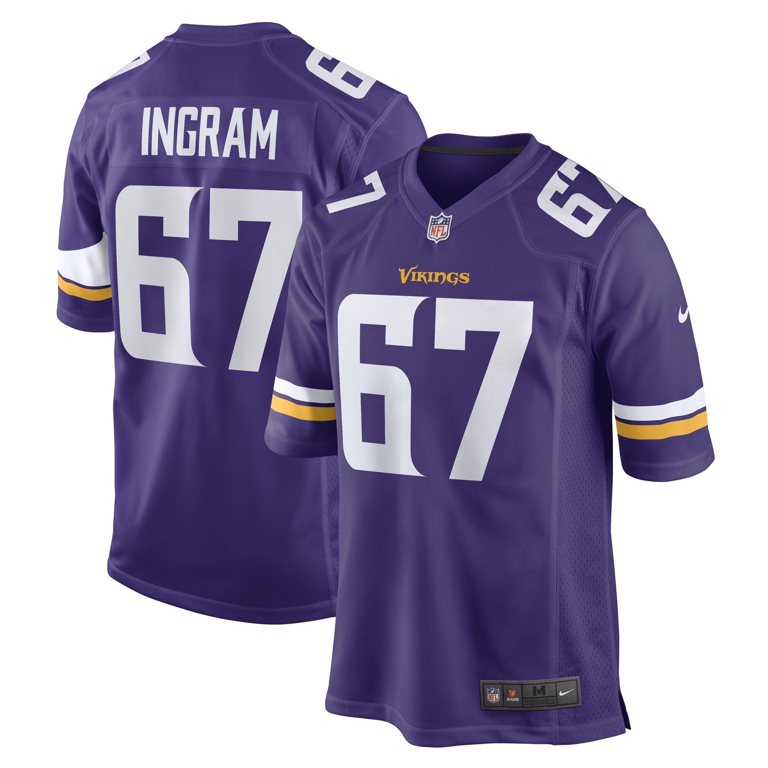 Ed Ingram Minnesota Vikings Nike Game Jersey - Purple
