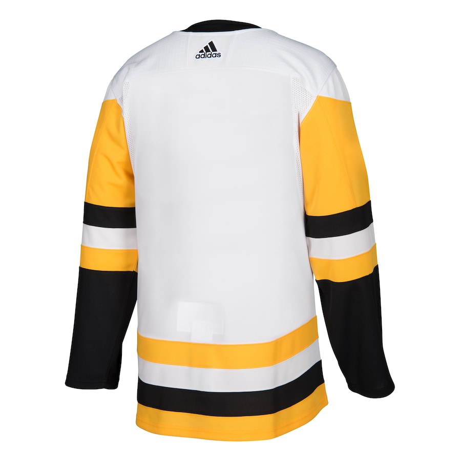 Men's Pittsburgh Penguins adidas White Away Authentic Blank Jersey