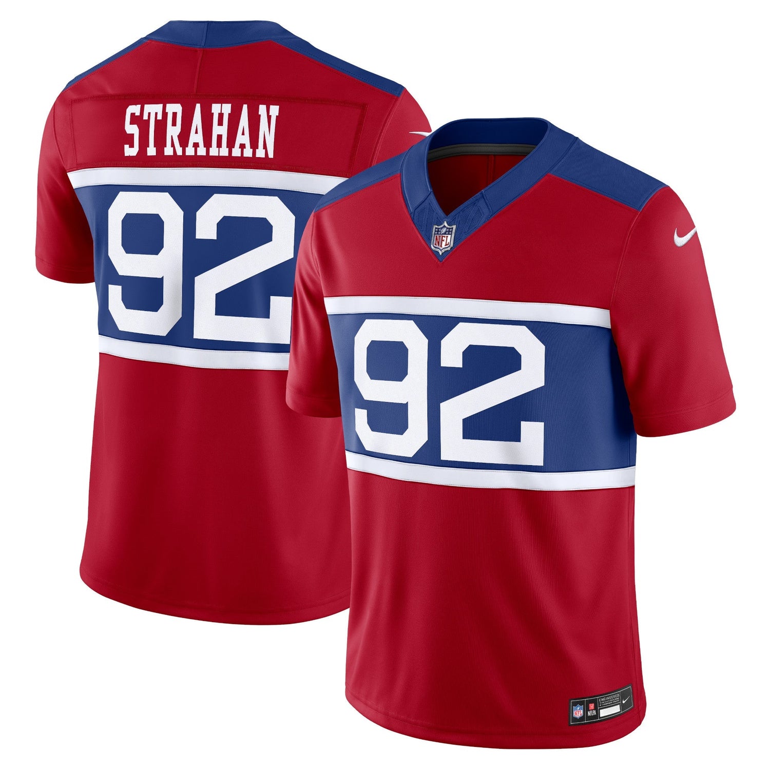 Michael Strahan New York Giants Nike Alternate Vapor F.U.S.E. Retired Limited Jersey - Century Red