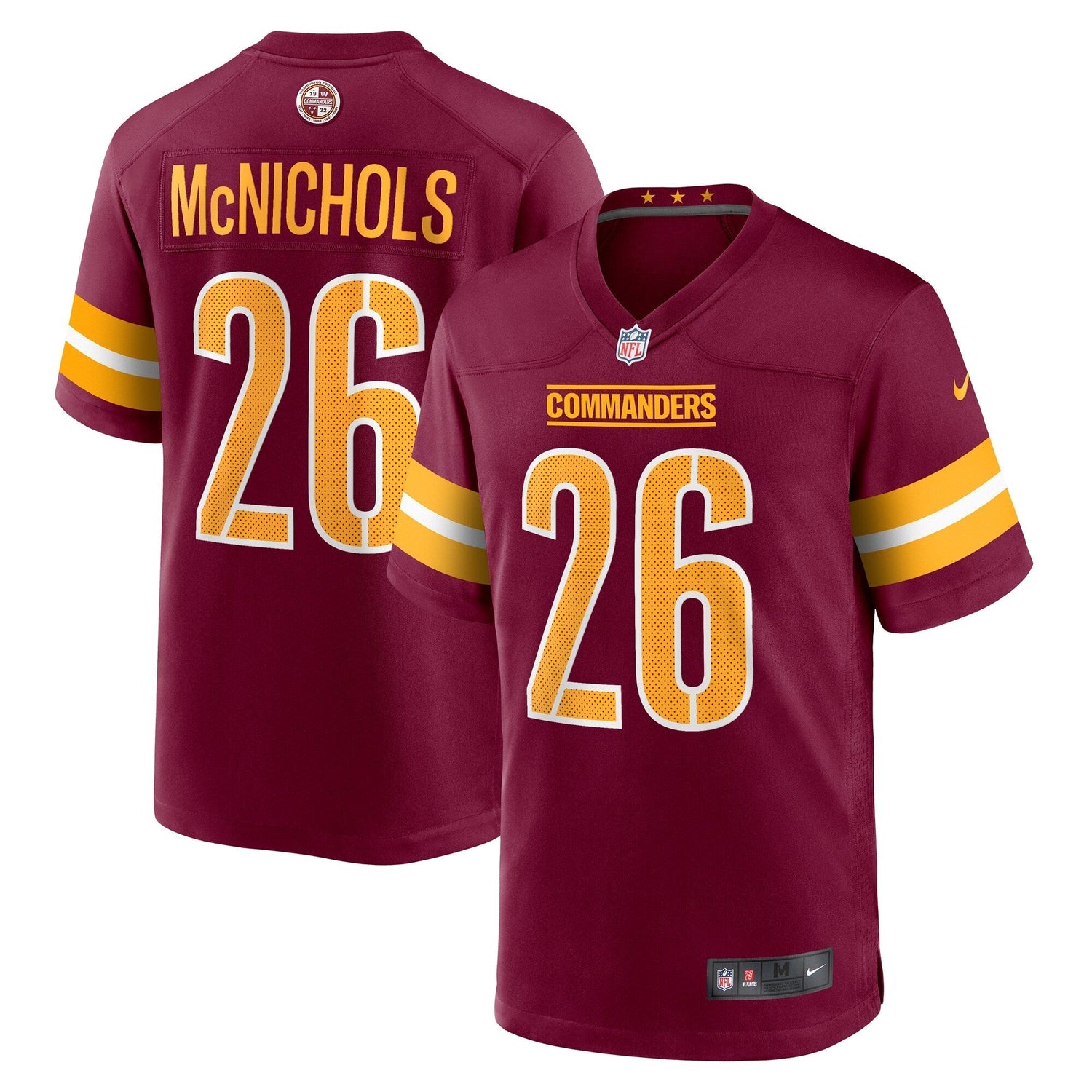 Jeremy McNichols Washington Commanders Nike Game Jersey - Burgundy