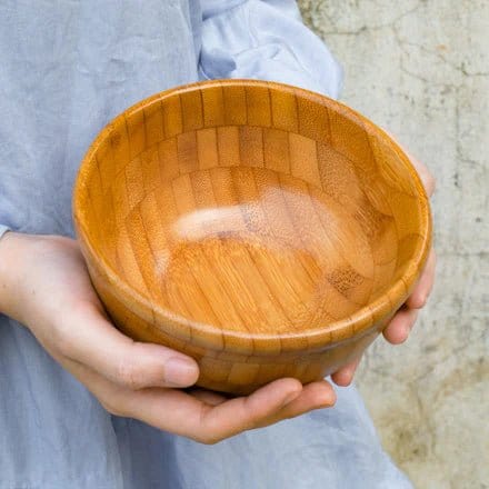 Handcrafted Bamboo Serving Bowl