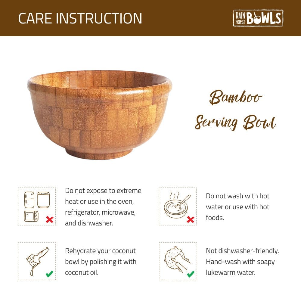 Handcrafted Bamboo Serving Bowl