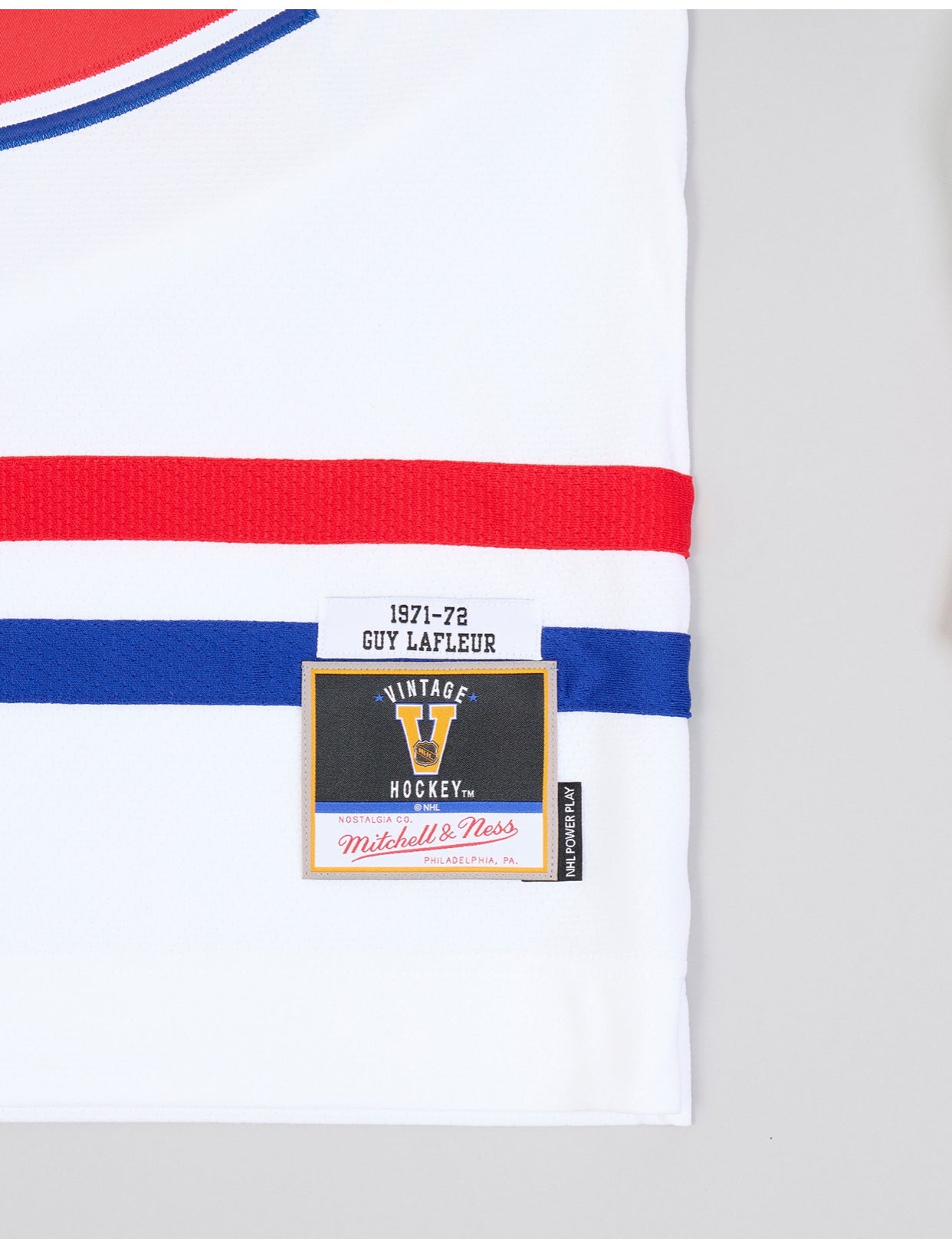 Men's Guy LaFleur White Montreal Canadiens 1971/72 Power Play Jersey By Mitchell & Ness