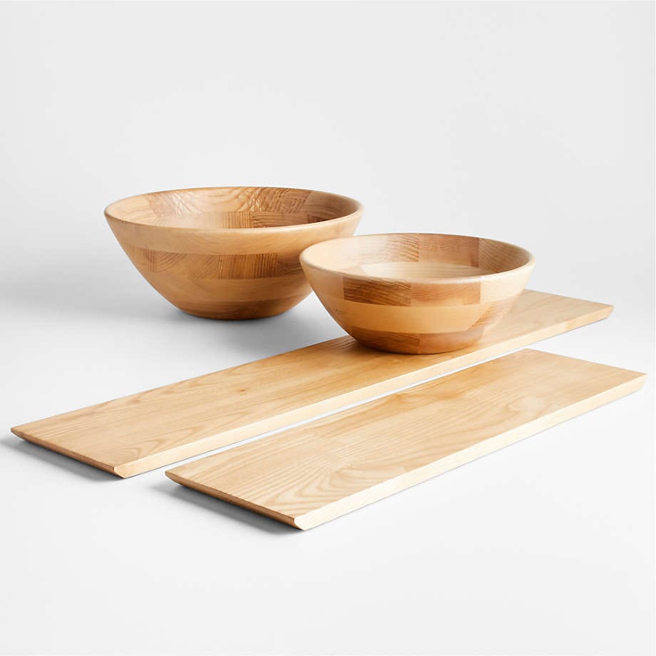 Large Ash Wood Serving Bowl – 14.75 Inch