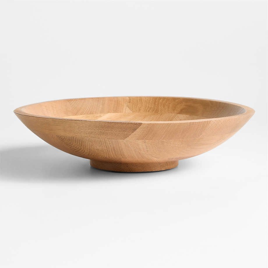Medium Oak Wood Serving Bowl – 12 Inch