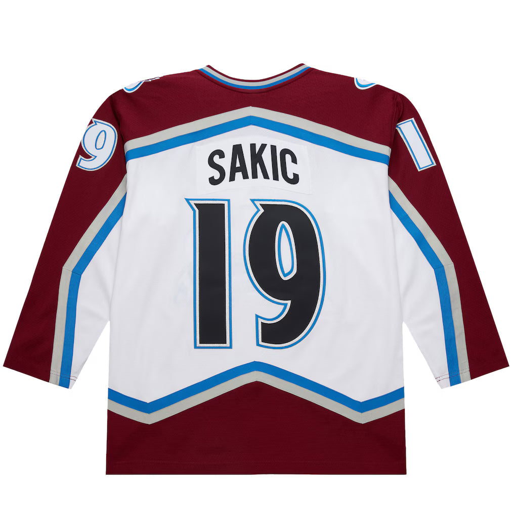 Men's Joe Sakic Colorado Avalanche White 2000-01 Power Play Jersey