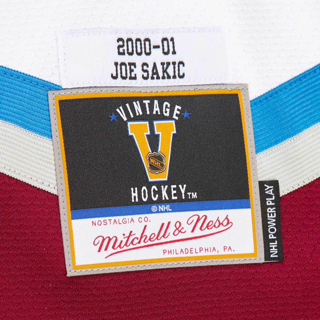Men's Joe Sakic Colorado Avalanche White 2000-01 Power Play Jersey