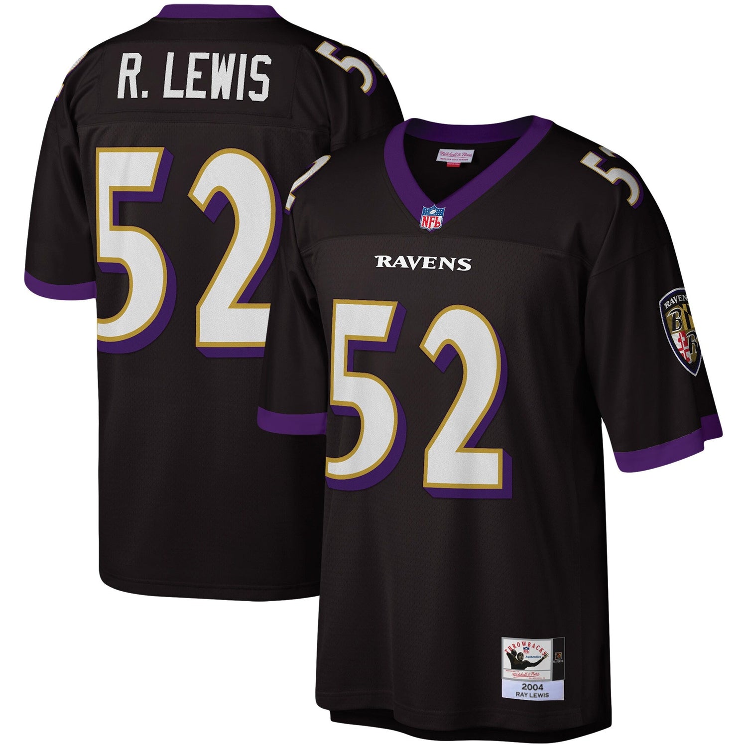 Men's Mitchell & Ness Ray Lewis Black Baltimore Ravens 2004 Legacy Jersey