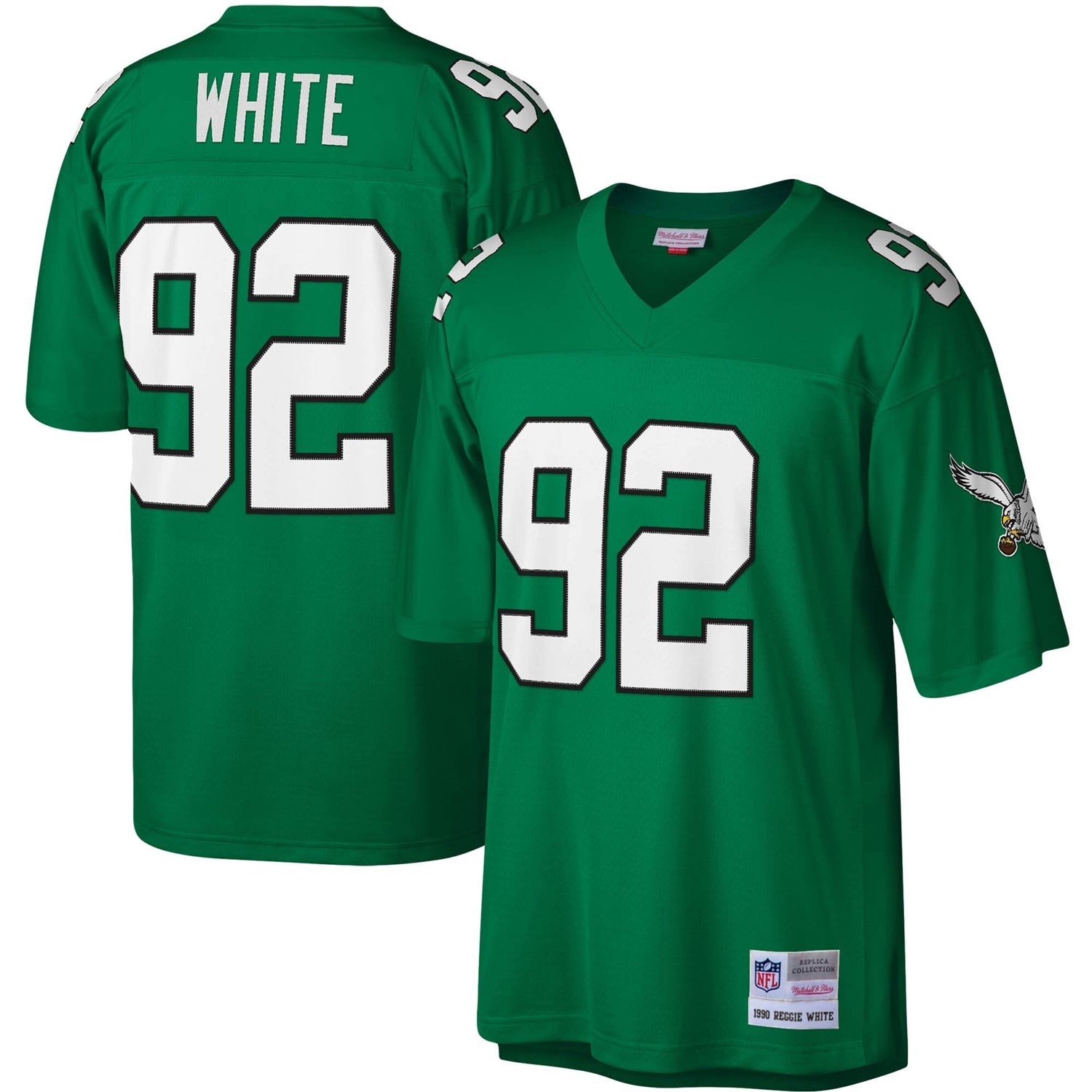 Men's Reggie White Philadelphia Eagles 1990 Green Mitchell & Ness Legacy Jersey