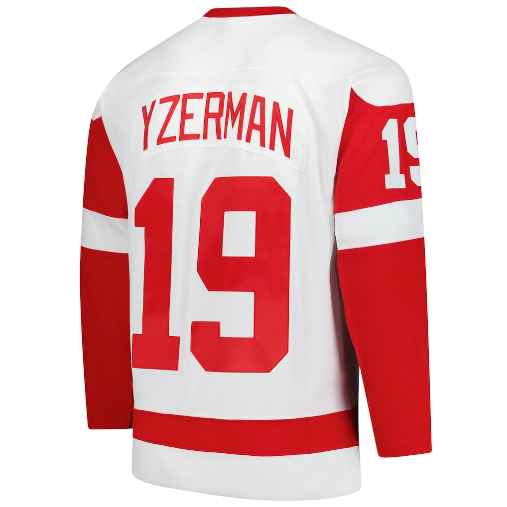 Men's Steve Yzerman Detroit Red Wings 1983-84 White Mitchell & Ness Power Play Jersey