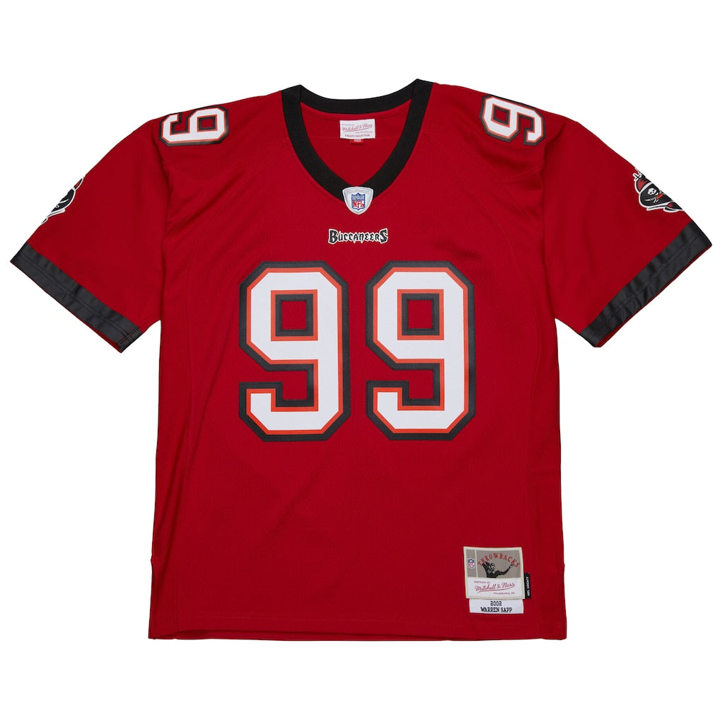Warren Sapp Tampa Bay Buccaneers 2002 Mitchell & Ness Legacy Jersey - Red