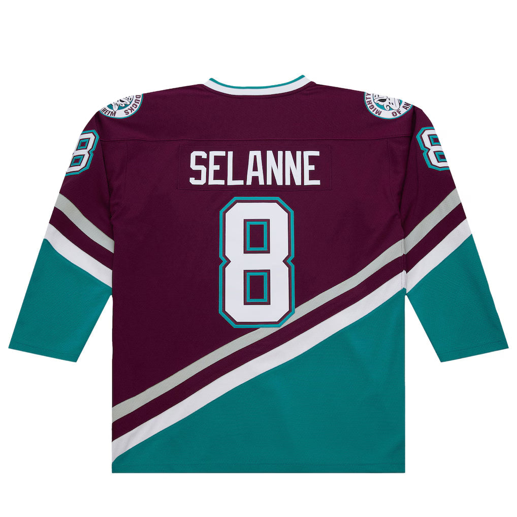 Men's Teemu Selanne Anaheim Ducks 1996-97 Purple Power Play Jersey