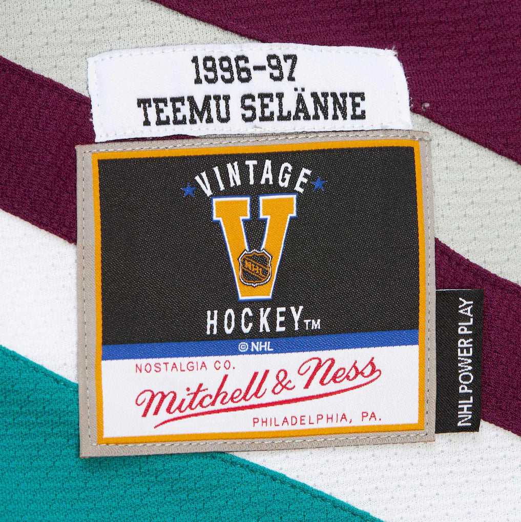 Men's Teemu Selanne Anaheim Ducks 1996-97 Purple Power Play Jersey