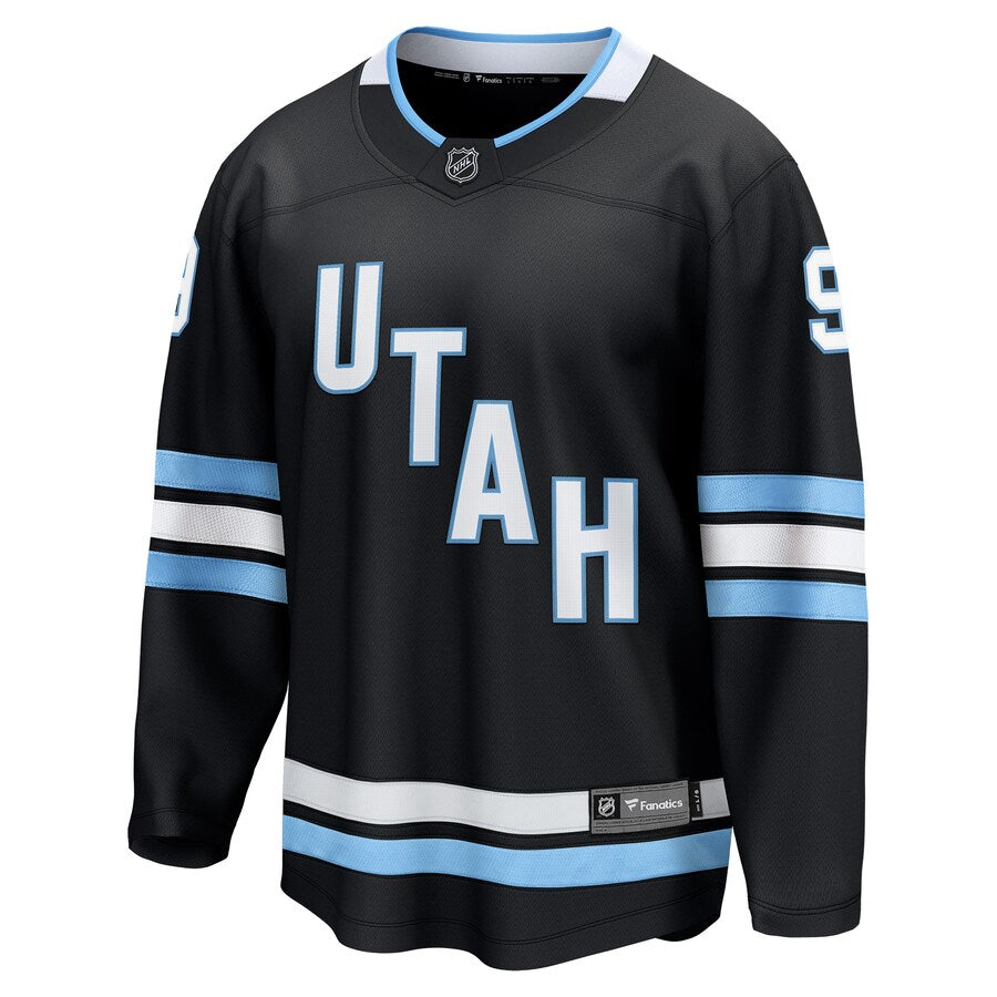 Men's Fanatics Utah Hockey Club Breakaway Home Black Clayton Keller Hockey Jersey
