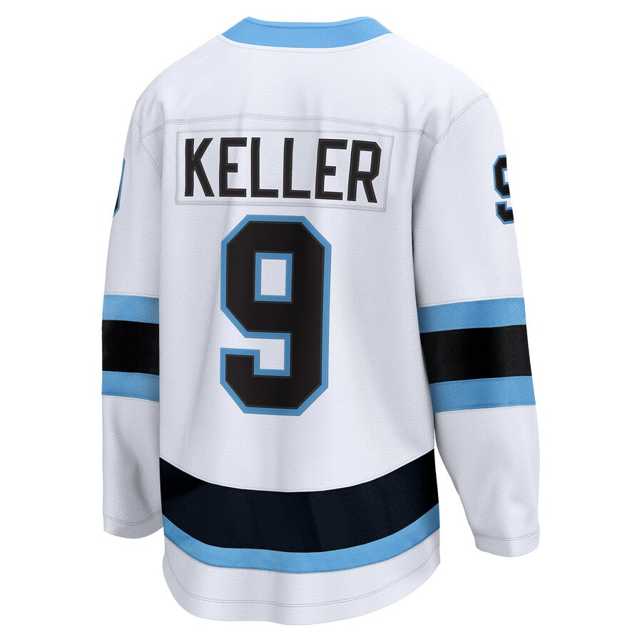 Men's Fanatics Utah Hockey Club Breakaway Away White Clayton Keller Hockey Jersey