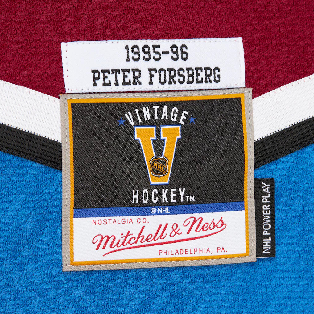 Men's Peter Forsberg Colorado Avalanche 1995-96 Burgundy Power Play Player Jersey