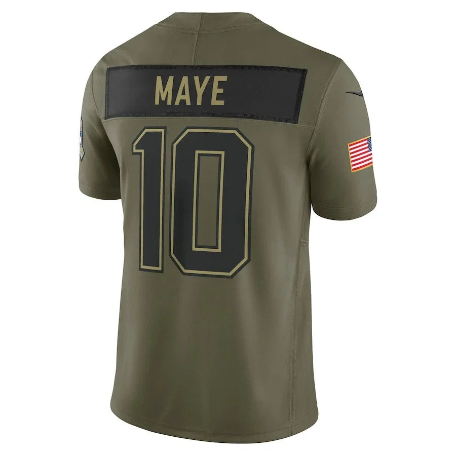 New England Patriots Drake Maye Nike 2025 Salute To Service NFL Limited Jersey