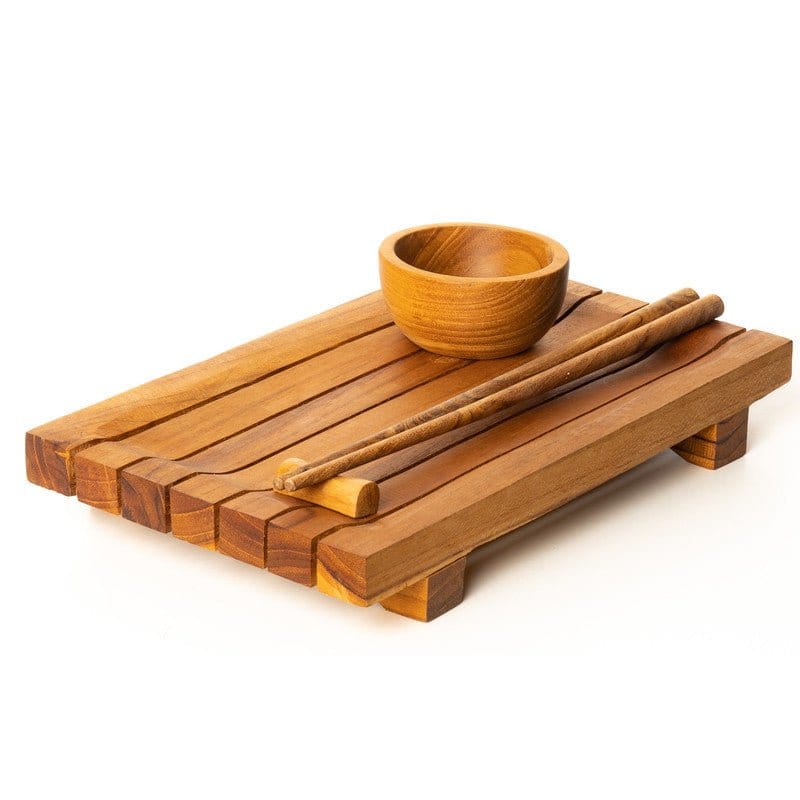 Teak Wood Sushi Serving Tray