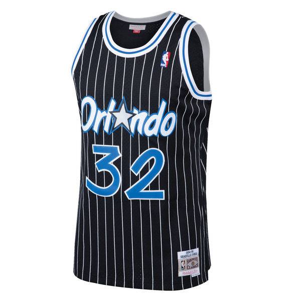 Men’s Shaquille O’Neal Orlando Magic 1994-95 Black Swingman Jersey By Mitchell & Ness