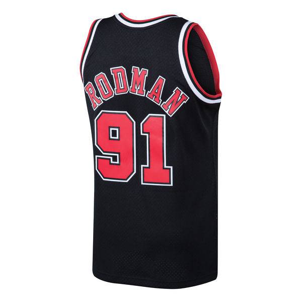 Men's Chicago Bulls Dennis Rodman Mitchell & Ness Black 1997-98 Hardwood Classics Swingman Jersey