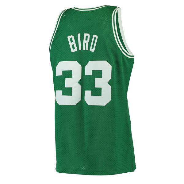Men's Boston Celtics Larry Bird Mitchell & Ness Kelly Green 1985-86 Hardwood Classics Swingman Jersey