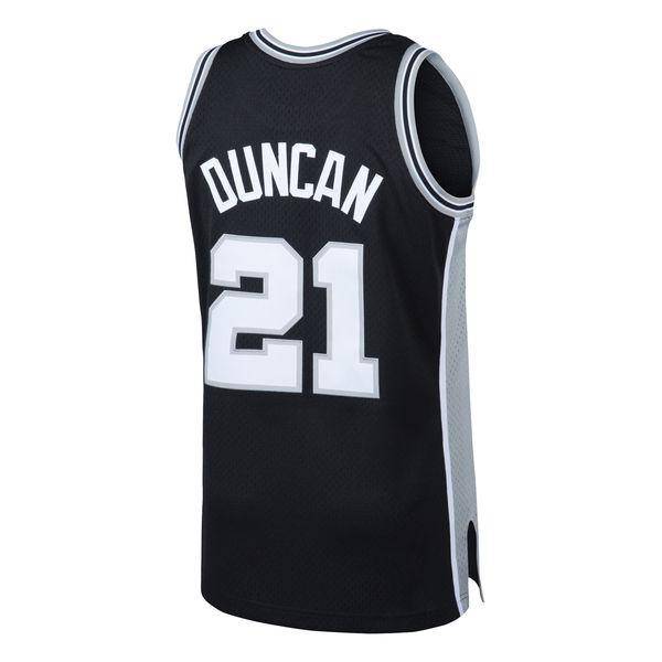 Mens San Antonio Spurs Tim Duncan Mitchell & Ness Black 1998-99 Hardwood Classics Swingman Jersey