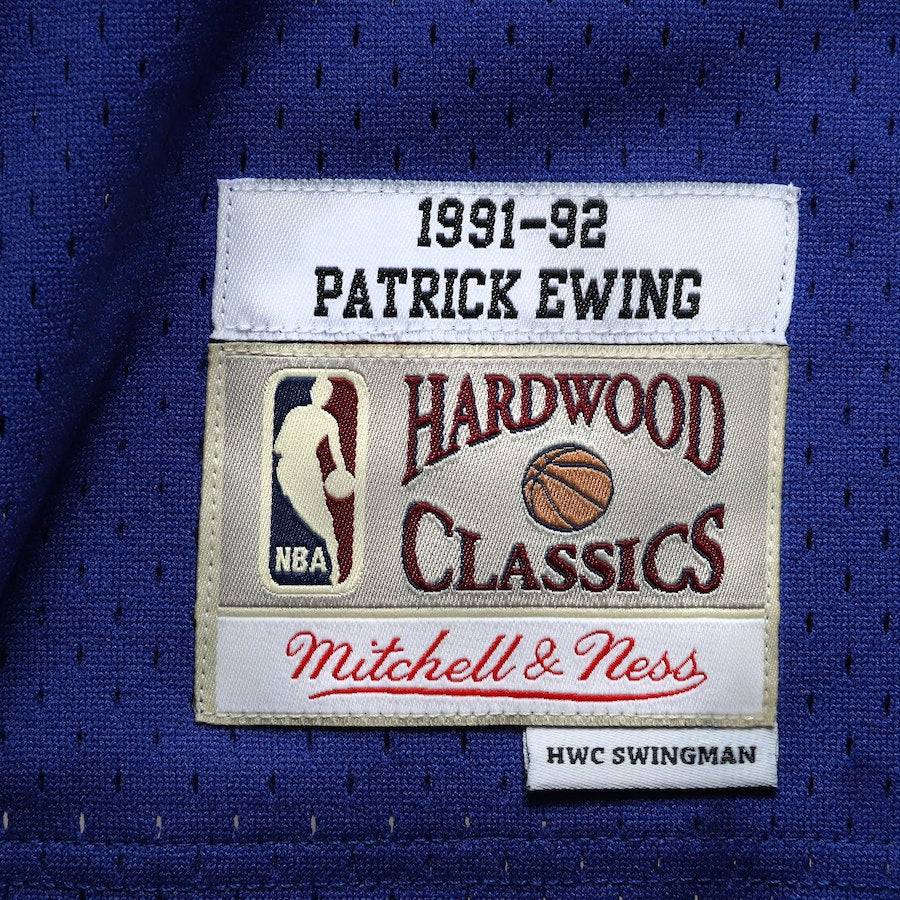 Men's New York Knicks Patrick Ewing Mitchell & Ness Blue 1991-92 Hardwood Classics Swingman Jersey