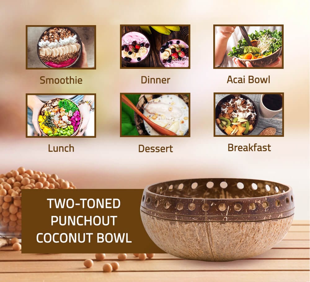 Two-Toned Punchout Coconut Bowl