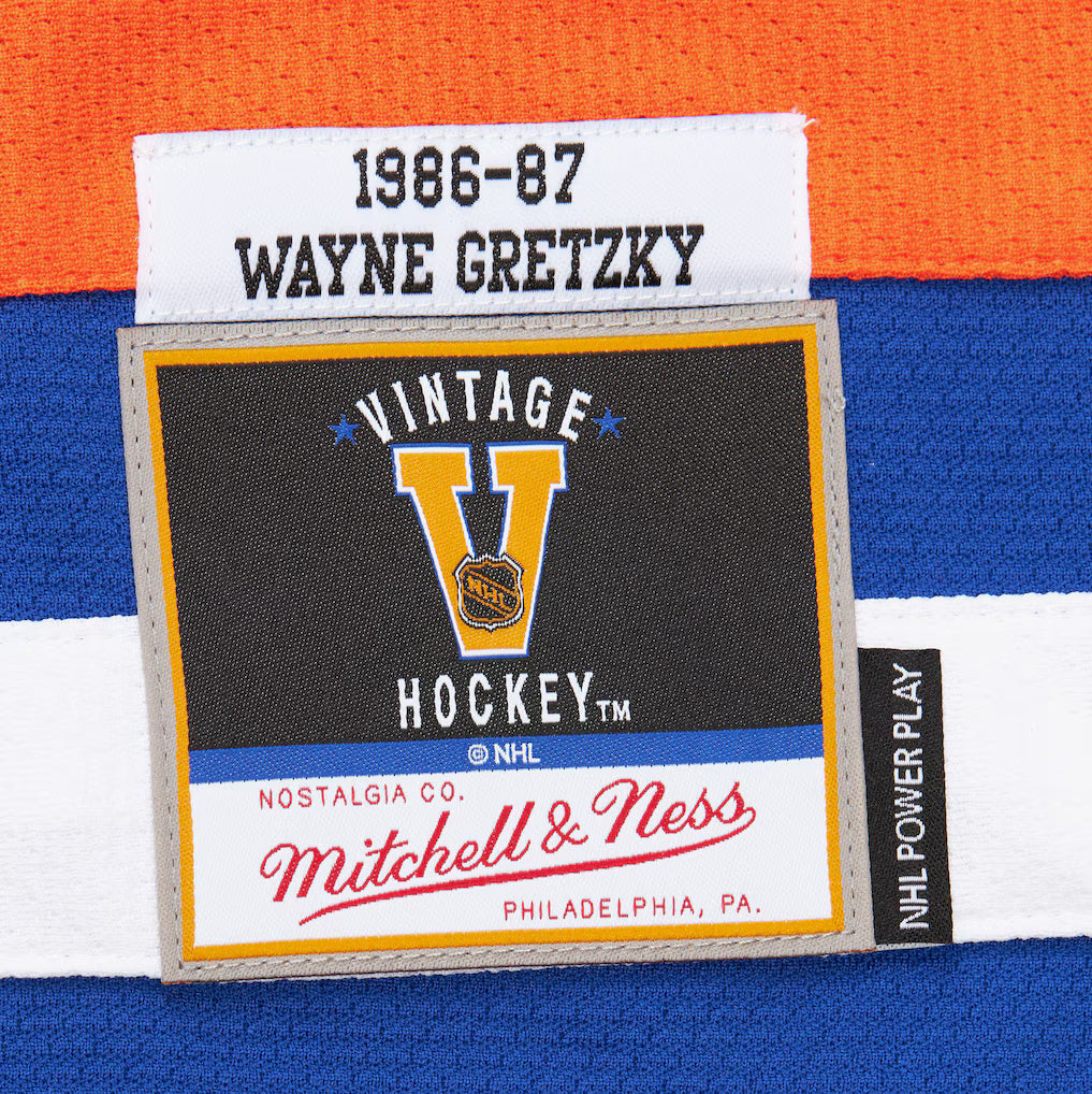 Men's Wayne Gretzky Edmonton Oilers 1986-87 Blue Power Play Player Jersey