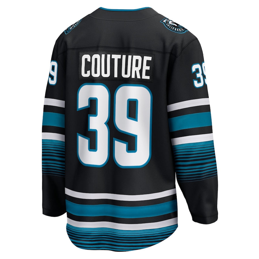 Men's San Jose Sharks Logan Couture Fanatics Black Alternate Premier Breakaway Player Jersey