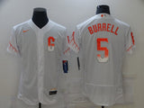 Men's San Francisco Giants Pat Burrell #5 White  Baseball Jersey City Edition