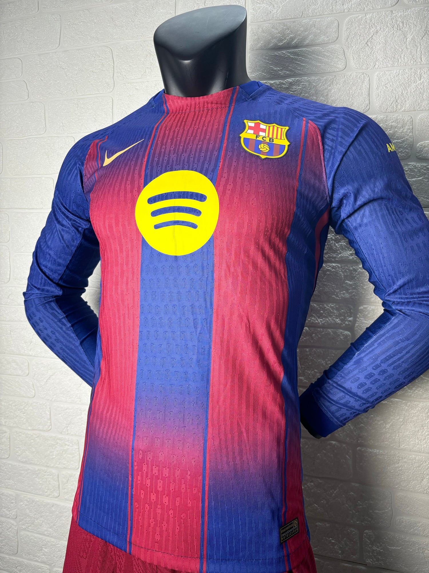 2025-26 FC Barcelona Home Long Sleeve Player Version Jersey