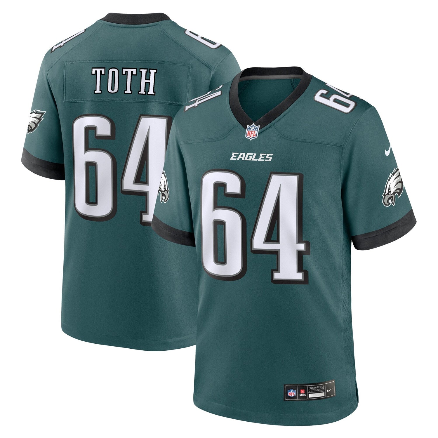 Brett Toth Philadelphia Eagles Nike  Game Jersey - Midnight Green