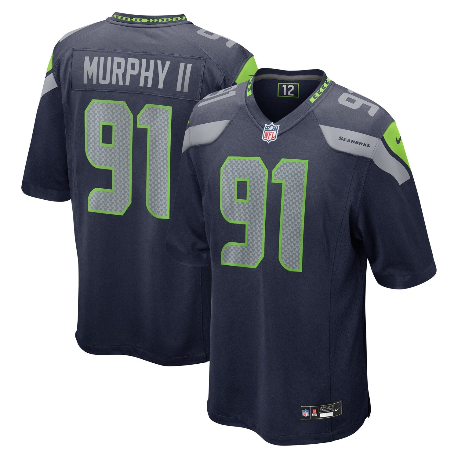 Byron Murphy II Seattle Seahawks Nike    Game Jersey - College Navy
