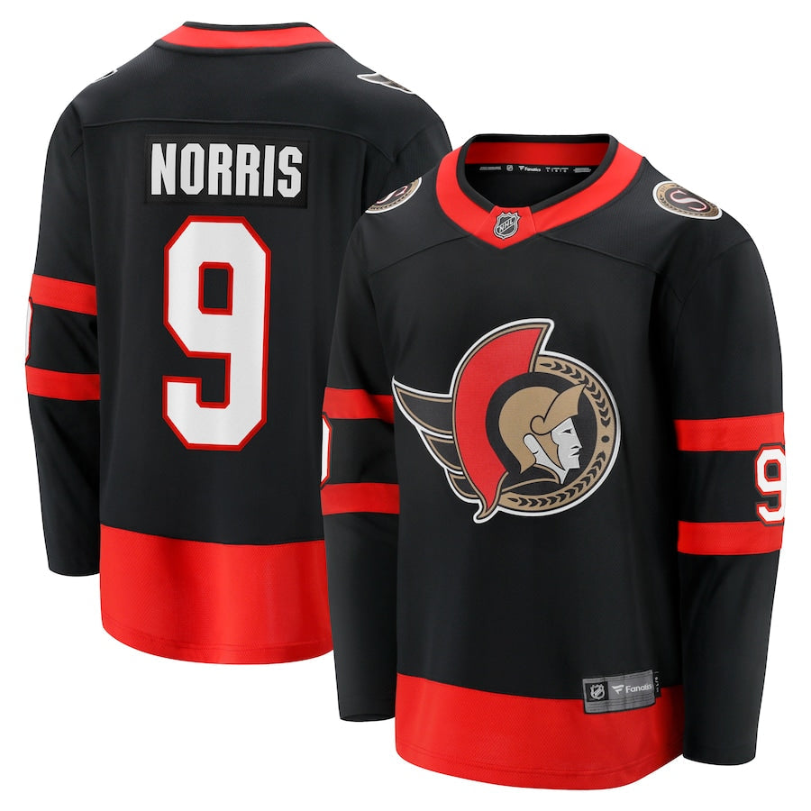 Josh Norris Ottawa Senators   Home Breakaway Jersey - Black