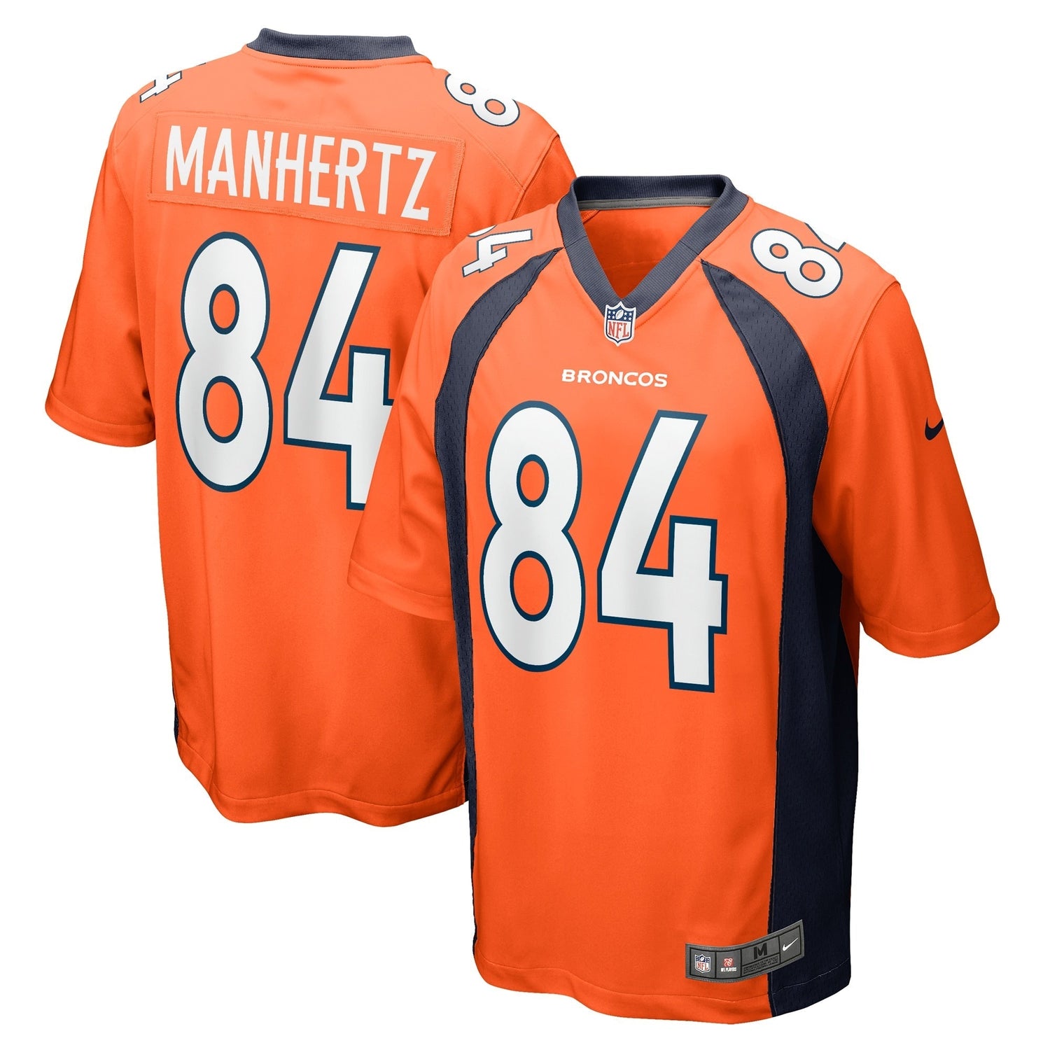 Chris Manhertz Denver Broncos Nike Game   Jersey - Orange