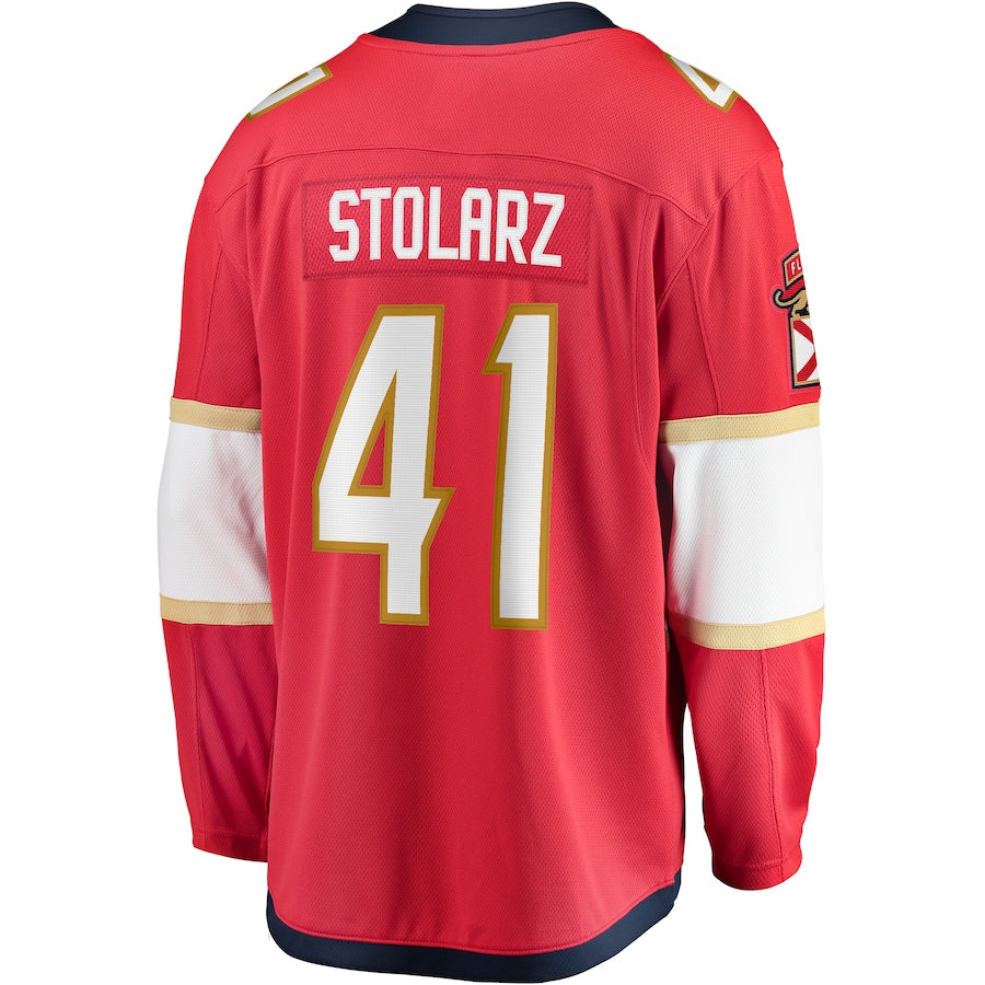 Anthony Stolarz Florida Panthers   Home Breakaway Jersey - Red