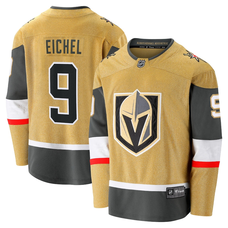 Men's Vegas Golden Knights Jack Eichel Fanatics Gold Alternate Premier Breakaway Player Jersey