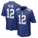 Davis Webb New York Giants Nike Game   Jersey - Royal