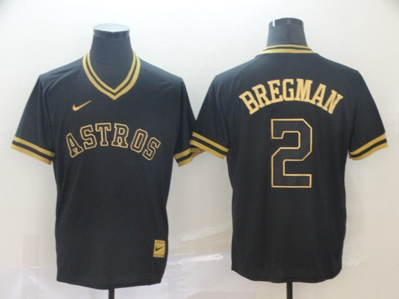Men's Houston Astros Alex Bregman #2 Black  Player Jersey