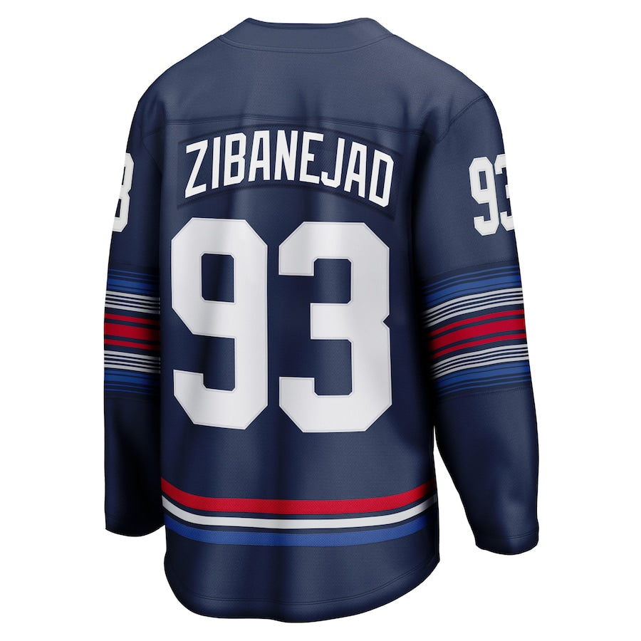 Mika Zibanejad New York Rangers   Alternate Premier Breakaway  Jersey - Navy