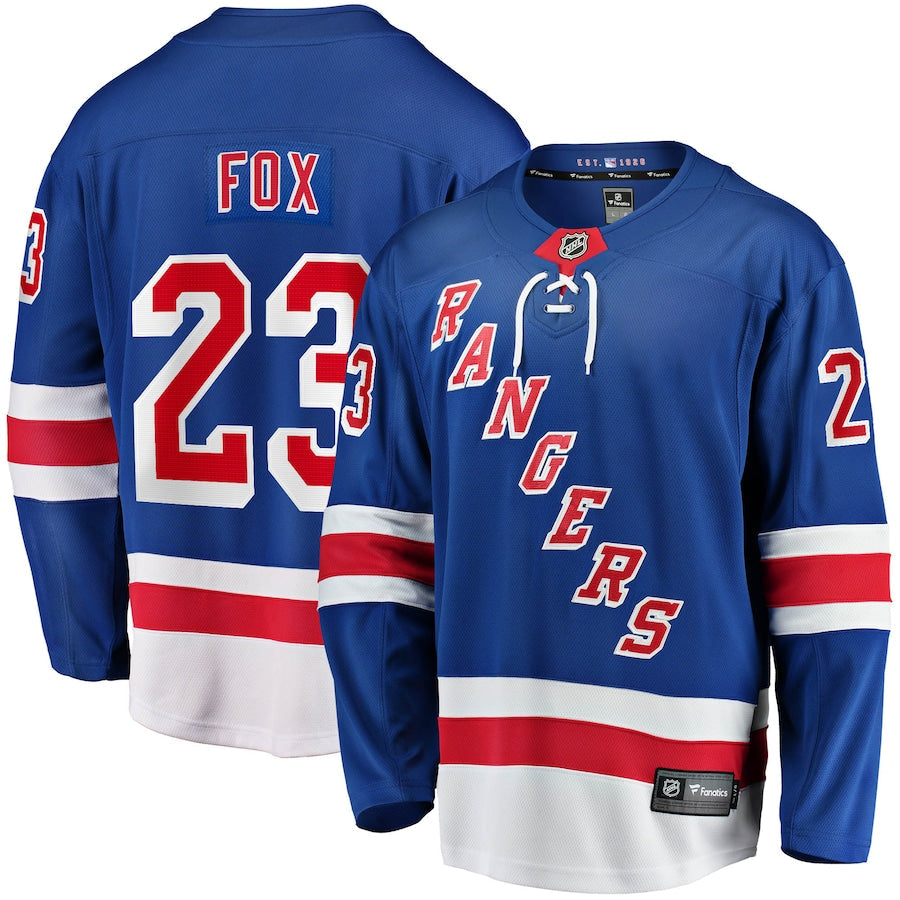 Adam Fox New York Rangers   Home Breakaway Jersey - Blue