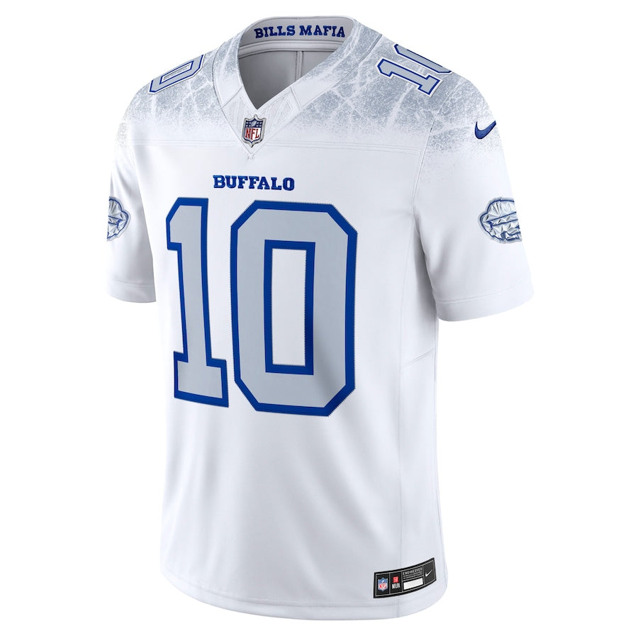 Men's Buffalo Bills Khalil Shakir Nike White 2025 Rivalries Collection F.U.S.E. VaporLimited Stitched Jersey