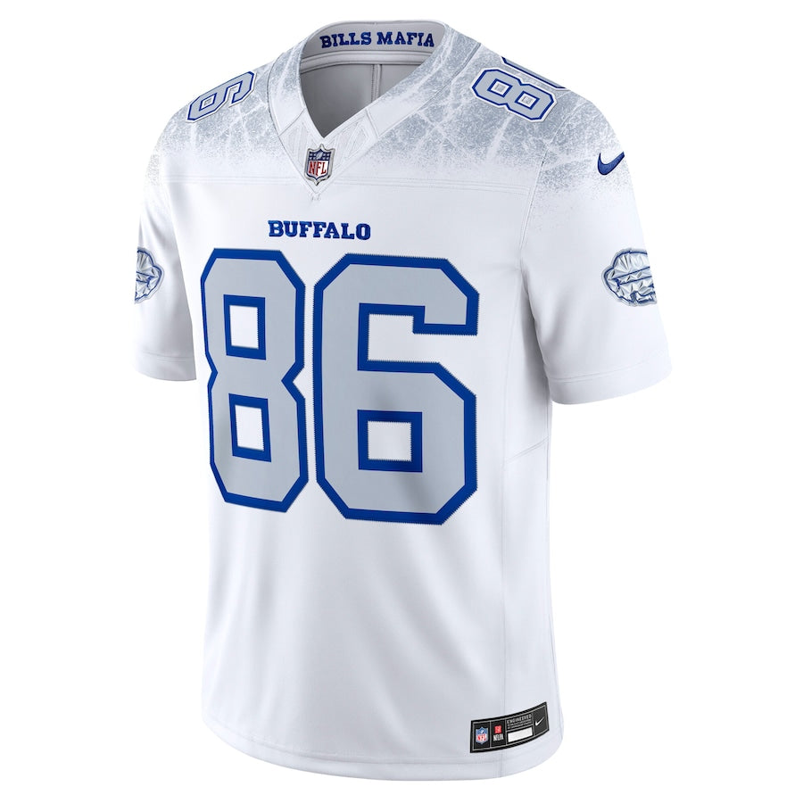 Men's Buffalo Bills Dalton Kincaid Nike White 2025 Rivalries Collection F.U.S.E. VaporLimited Stitched Jersey