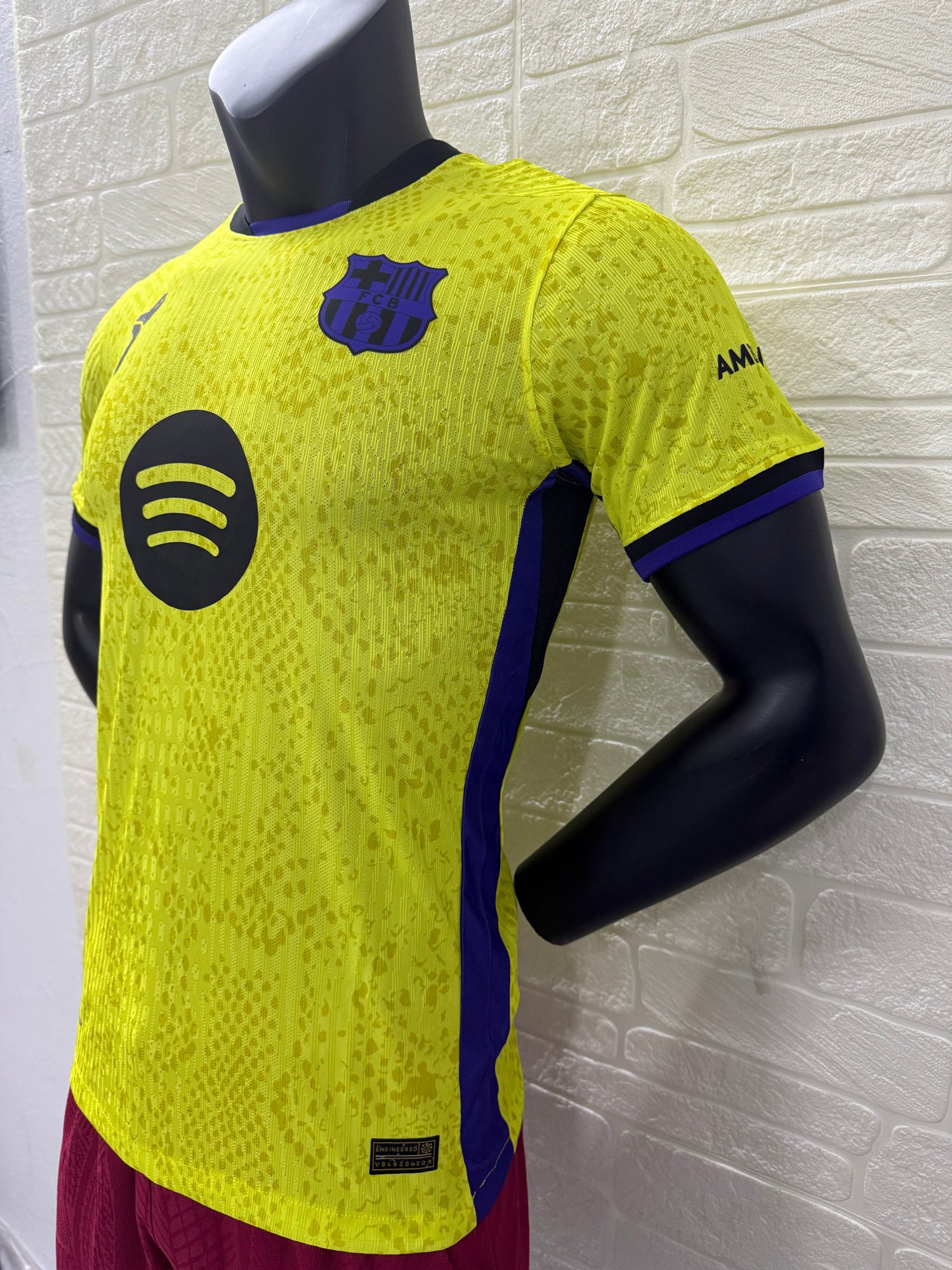 2025-26 FC Barcelona Yellow Player Version Jersey