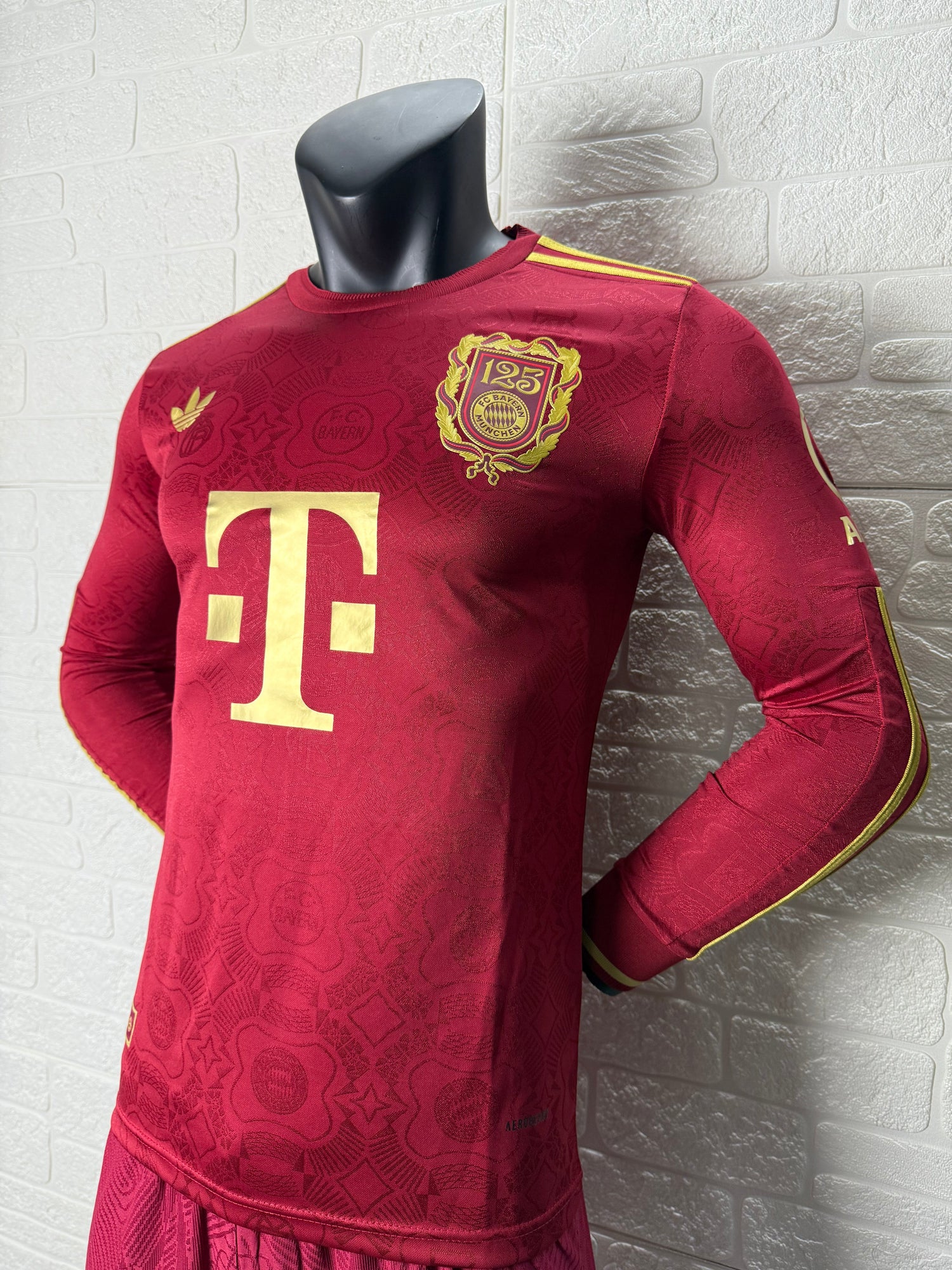 2025-26 Bayern Munich 125th Anniversary Red Long Sleeve Player Version Jersey