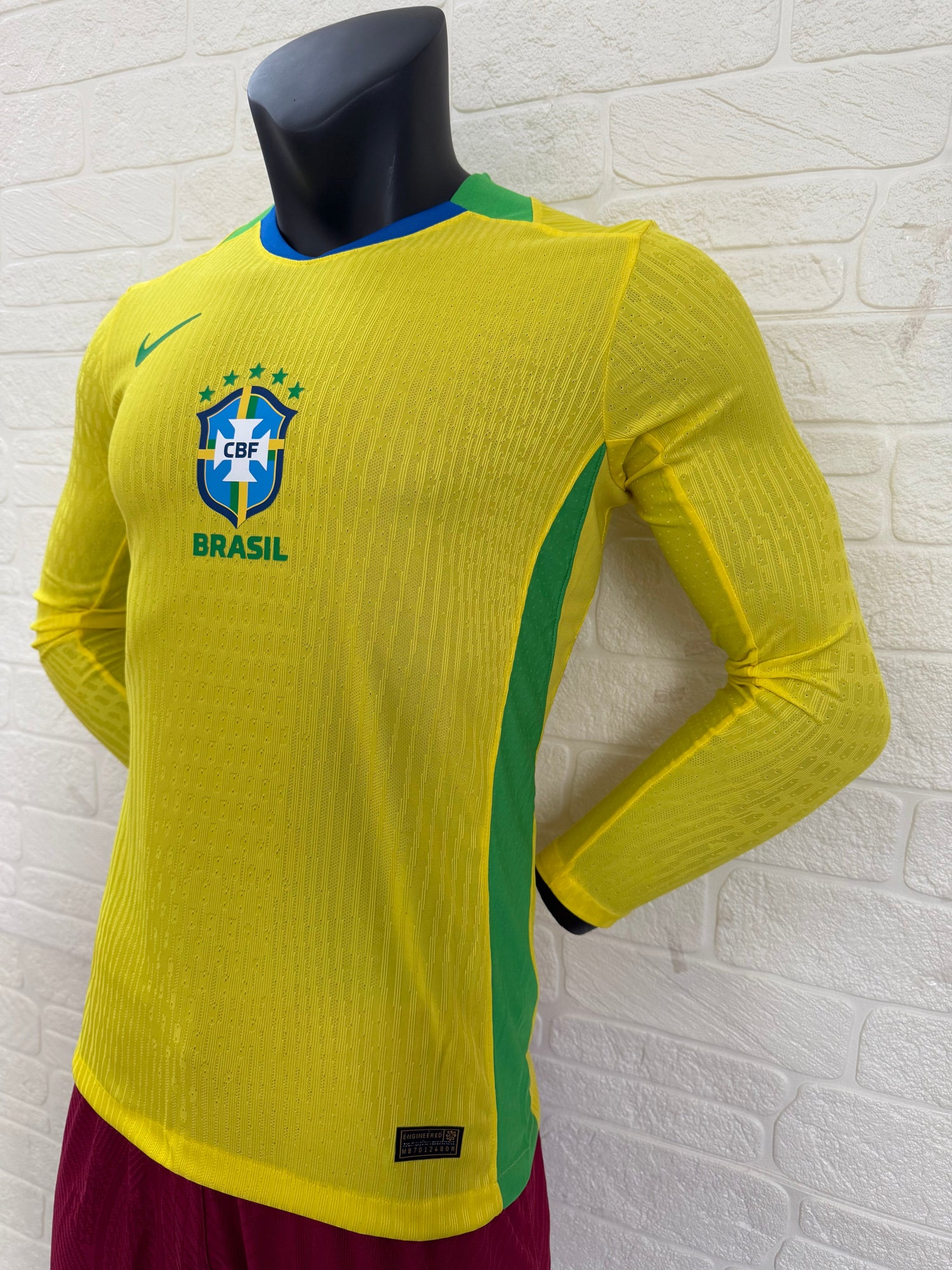 2025-26 Brazil Home Long Sleeve Player Version Jersey