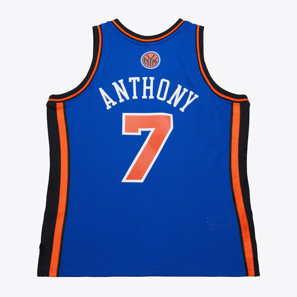 Men's New York Knicks Carmelo Anthony Mitchell & Ness Blue 2010-11 Hardwood Classics Swingman Jersey